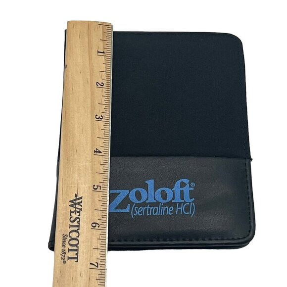 Zoloft Note Pad and Pen Black Covered Pad Pen Works - Picture 5 of 6